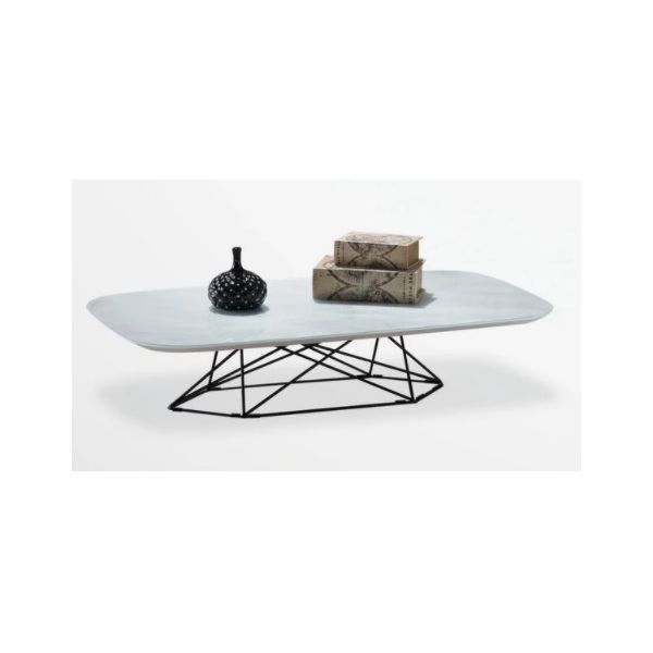 Mesa Centro Matrezan Aurora c/Vid OW con patas de cobre